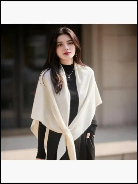 Cashmere Blend Shawl Wrap Oversized Pashmina Elegant Travel Scarf All-Season - Picture 2 of 7